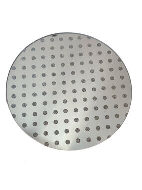 round mirrored glass dotted tray